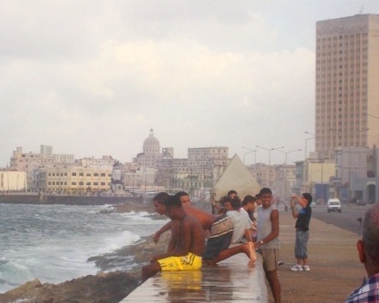 boys on the malecon havana cuba