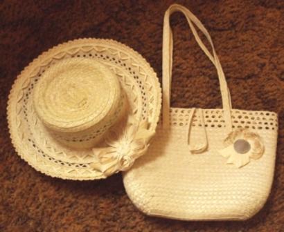 cuban handmade hat and bag