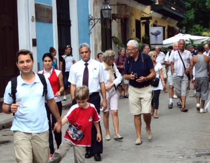 tourists in old havana