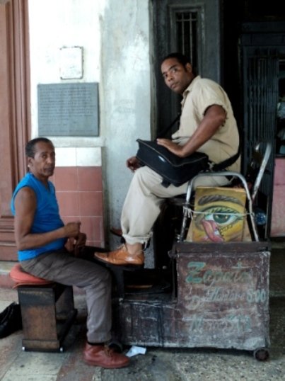 cuban shoe shine man