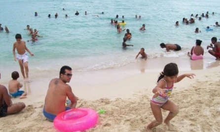 cubans on the beach at santa maria